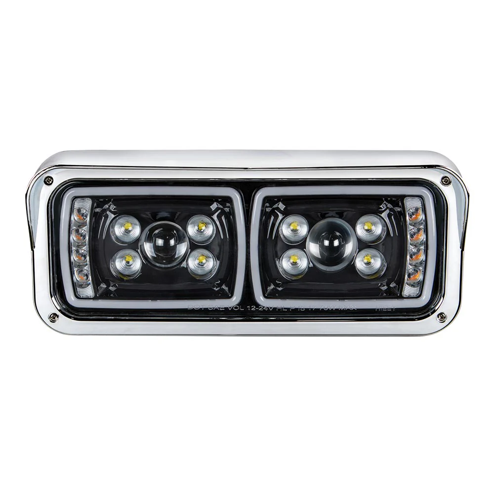 Blackout 10 LED Projection Headlight with Turn Signal and Position Bar - Image 2