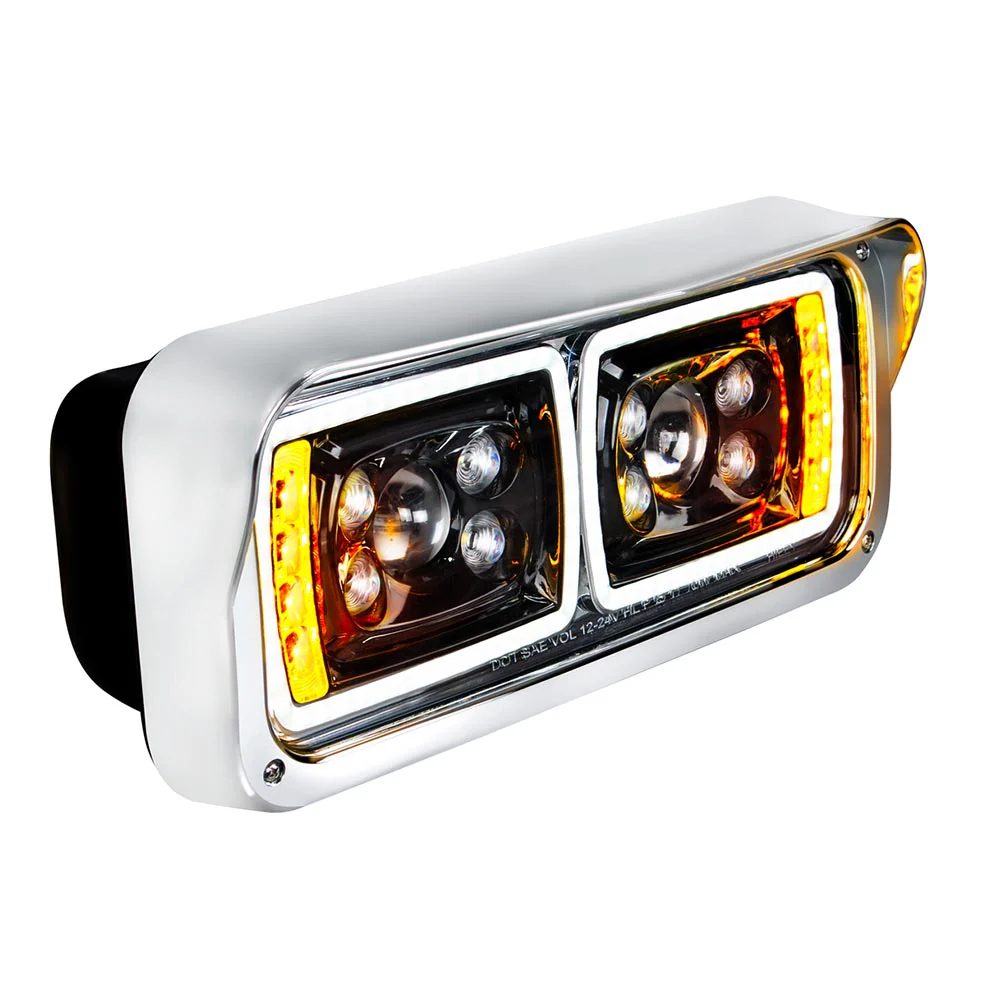 Blackout 10 LED Projection Headlight with Turn Signal and Position Bar - Image 3