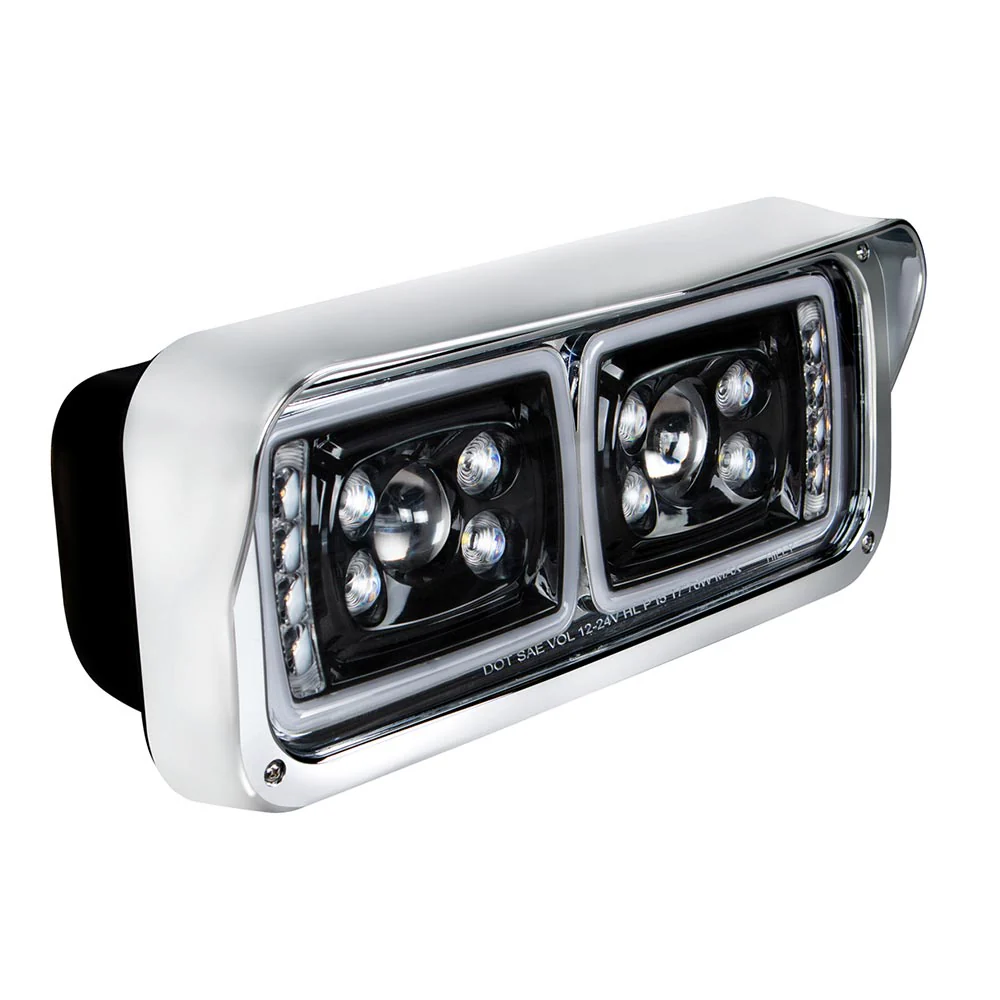 Blackout 10 LED Projection Headlight with Turn Signal and Position Bar - Image 4