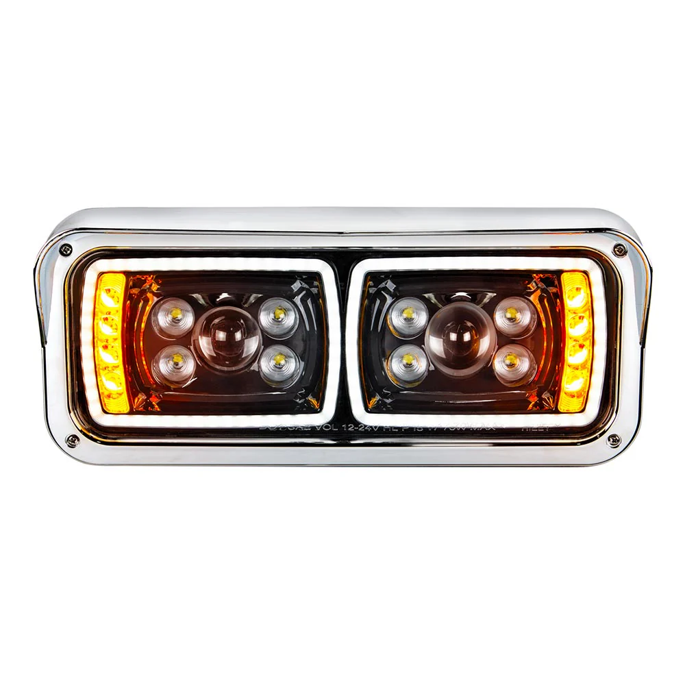 Blackout 10 LED Projection Headlight with Turn Signal and Position Bar - Image 7
