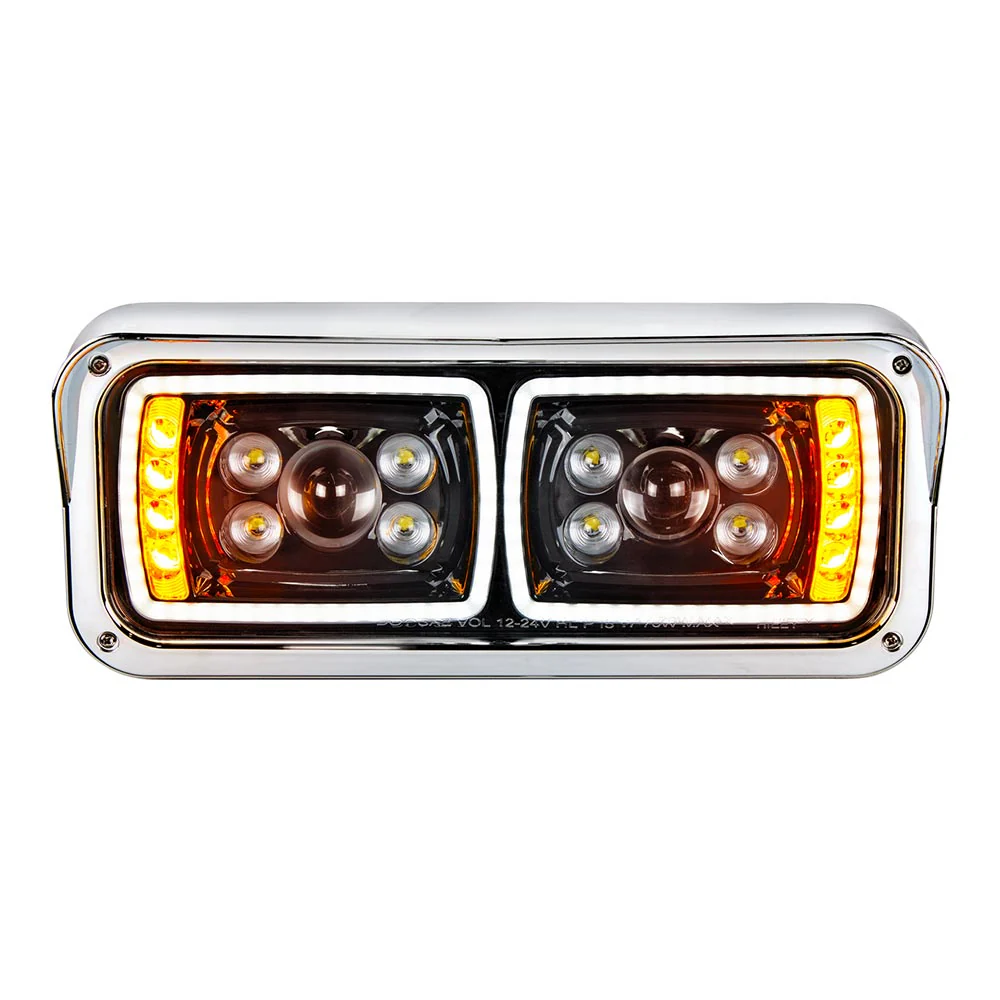 Blackout 10 LED Projection Headlight with Turn Signal and Position Bar - Image 8