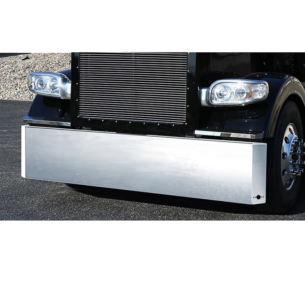 Blind Mount 18" Stainless Mitered End Bumper with Watermelon Light End Cutouts - Image 2