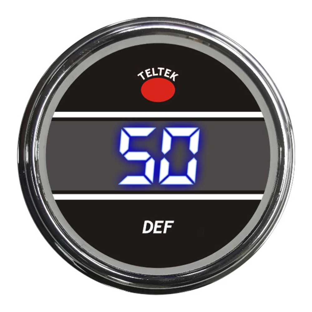 Blue DEF Level Teltek Smart Gauge for Kenworth 2006 and newer