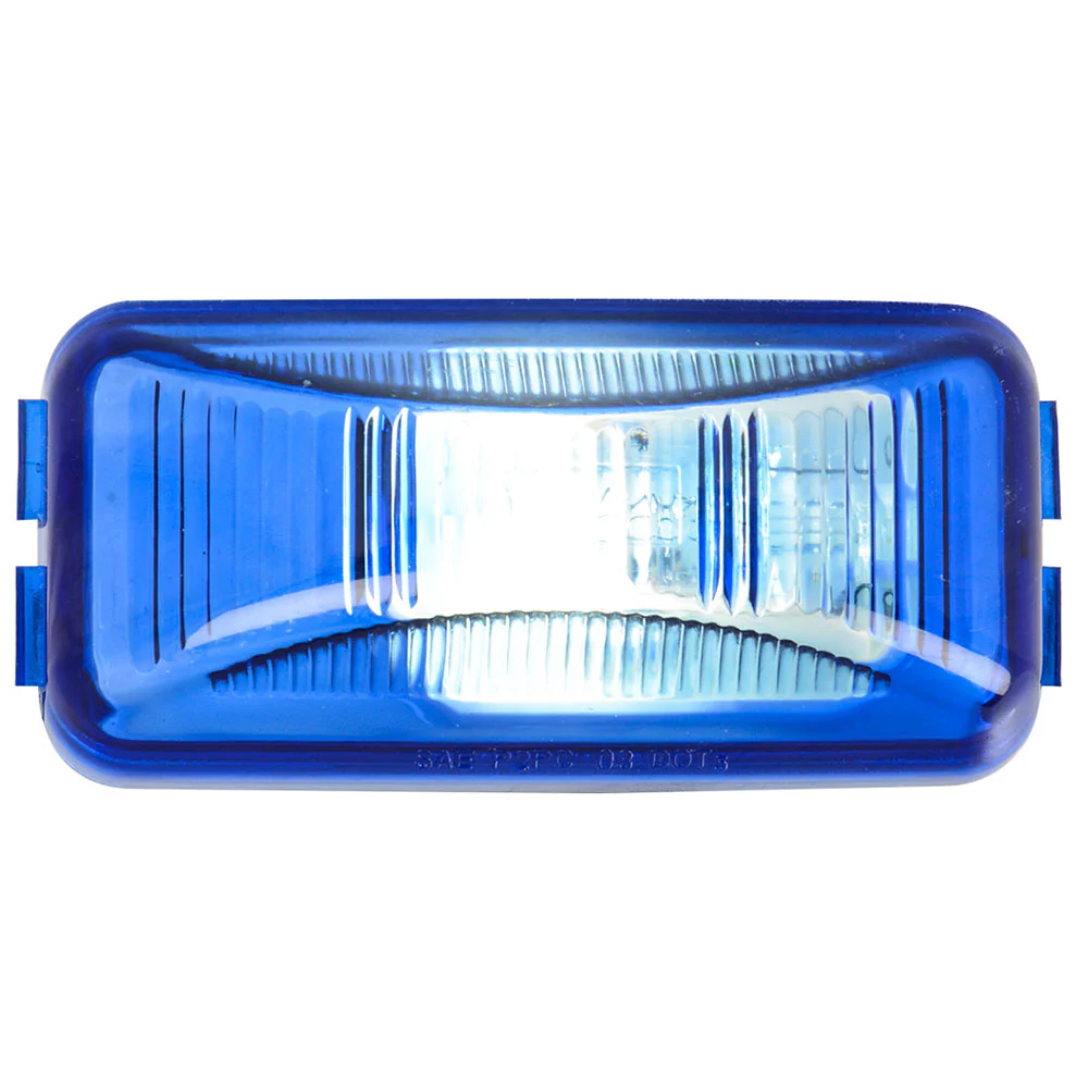 Blue Rectangular Single Bulb Sealed Marker Light - Image 2