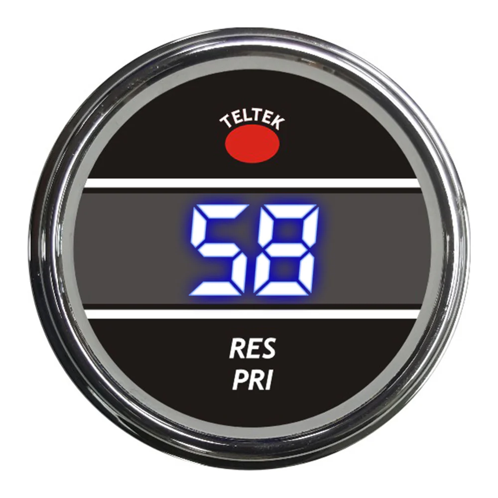 Blue Reservoir Pressure Primary Teltek Smart Gauge for Peterbilt 2006 and newer