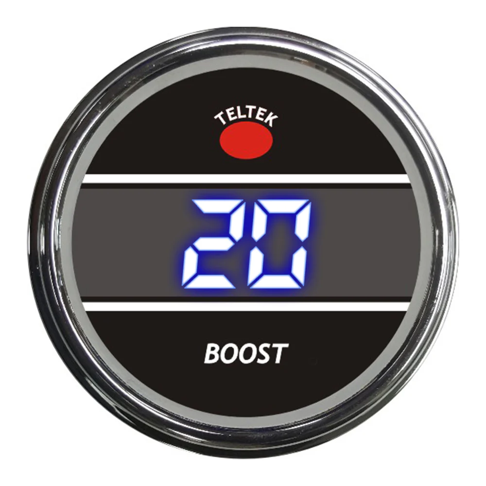 Blue Turbo Boost Teltek Smart Gauge for Kenworth 2006 and newer