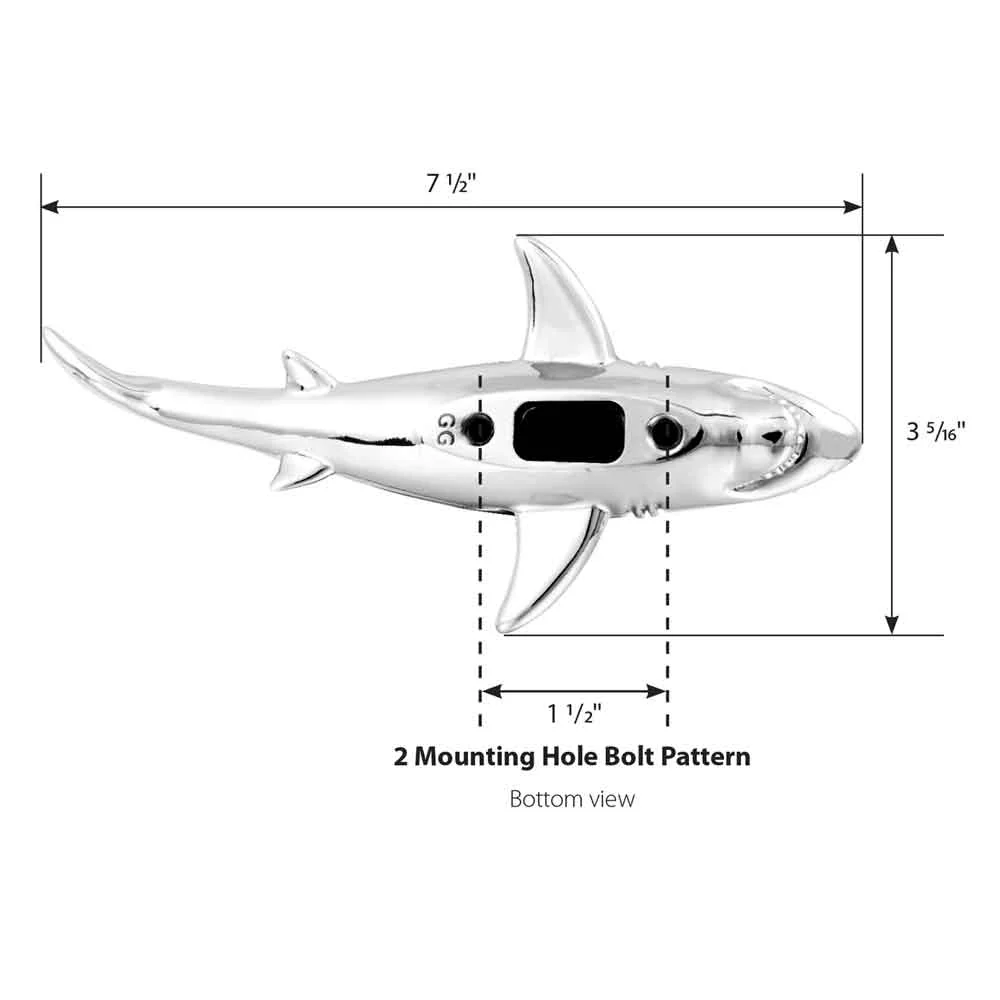 Bruce The Shark Chrome Hood Ornament - Image 3