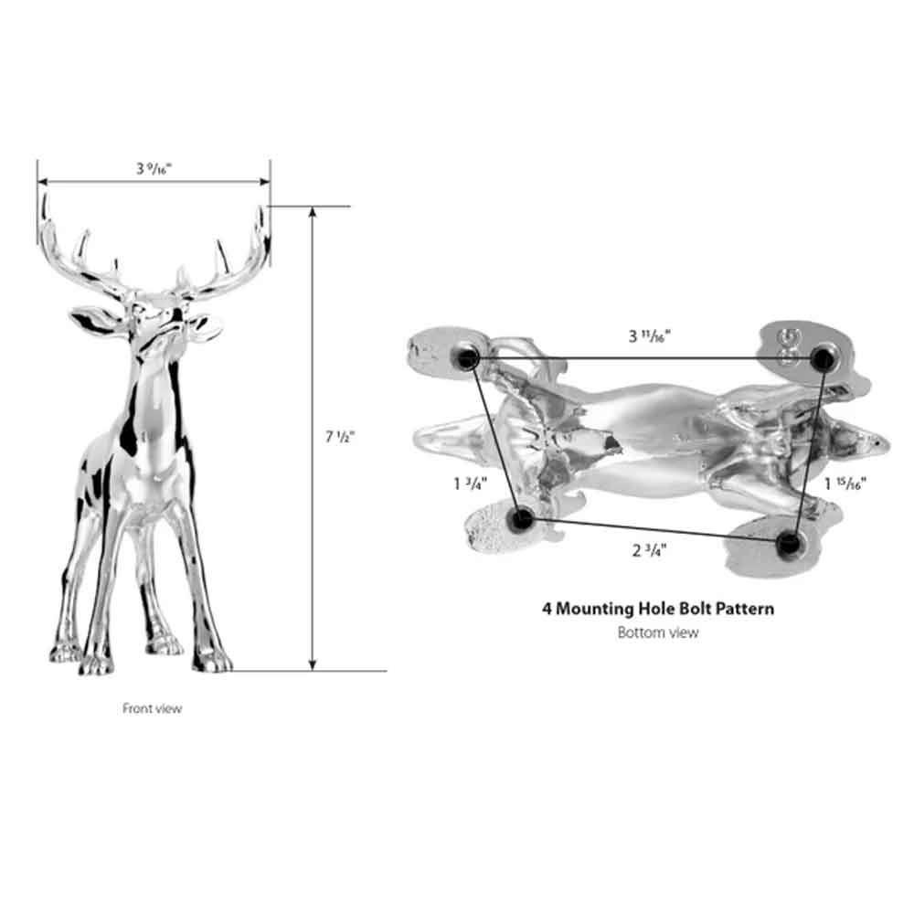 Buck Chrome Hood Ornament - Image 4