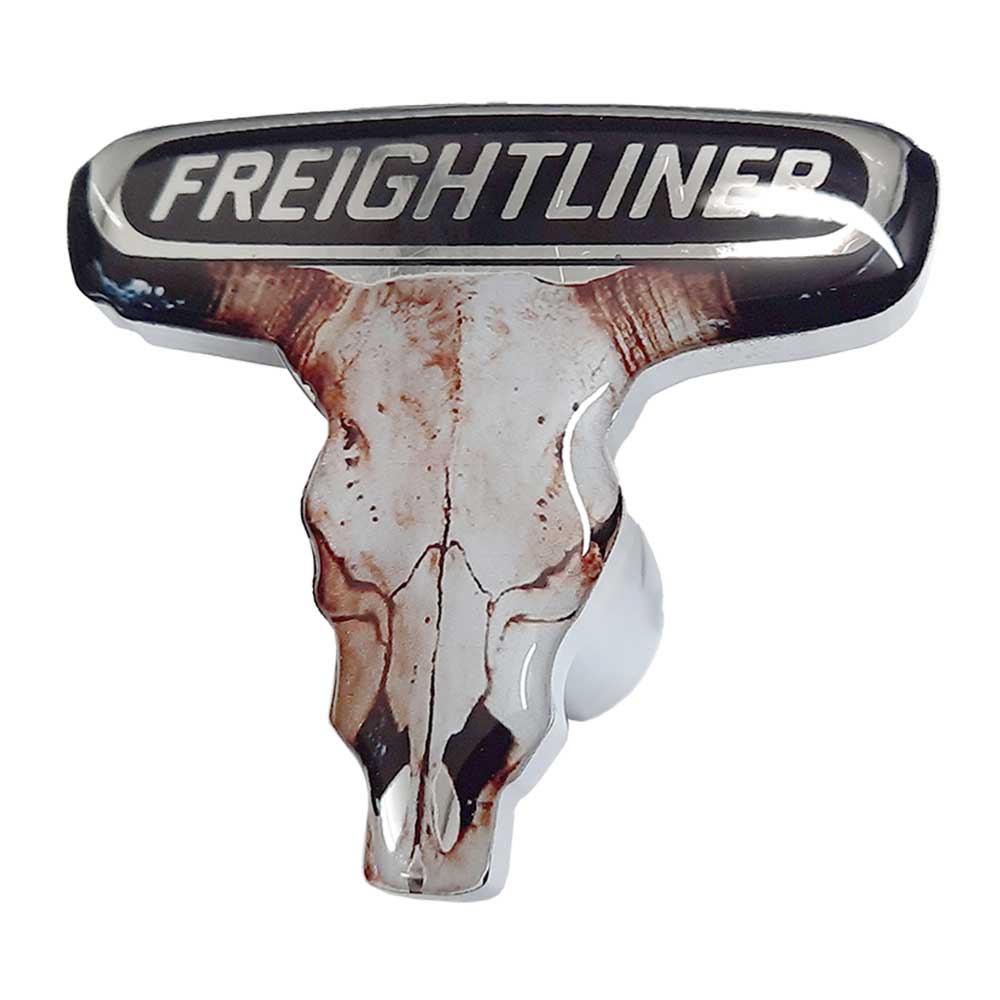 Bull Skull with Freightliner Logo Tractor/Trailer Printed  Knob