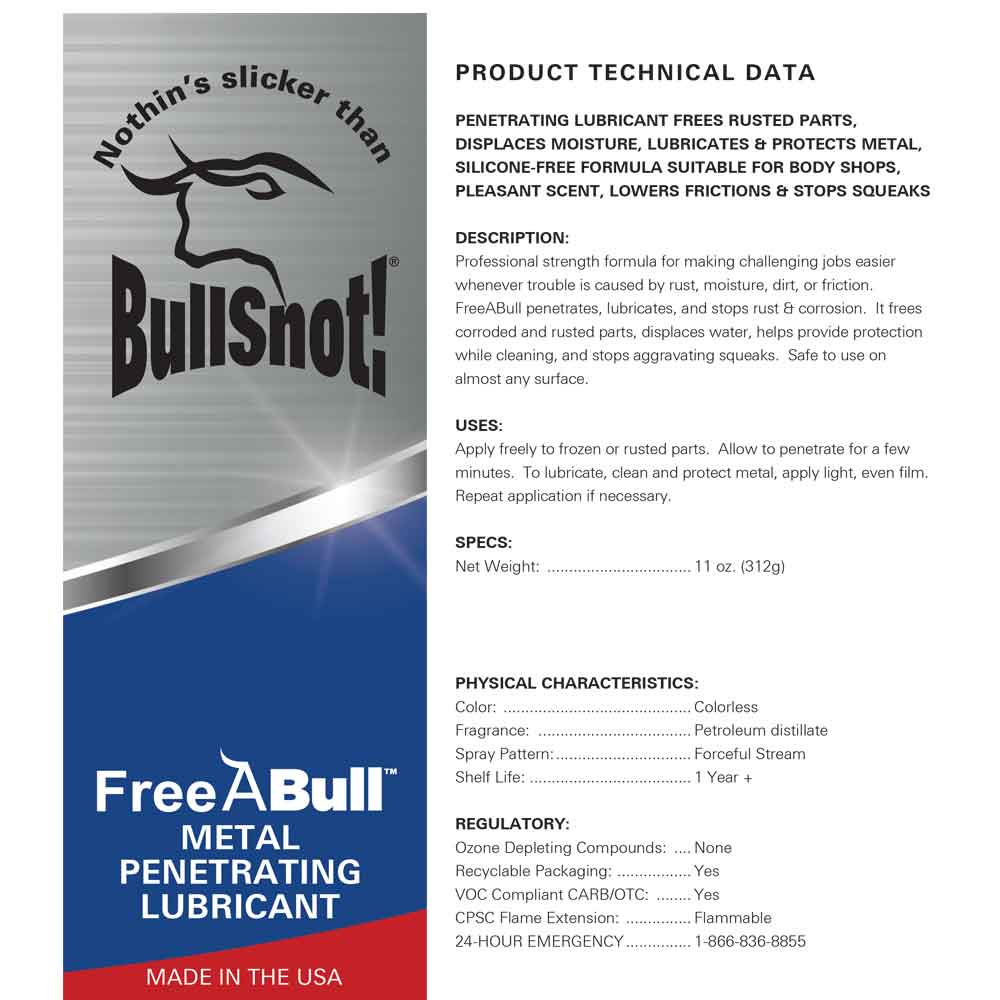 Bullsnot! FreeABull Metal Penetrating Lubricant - Image 2