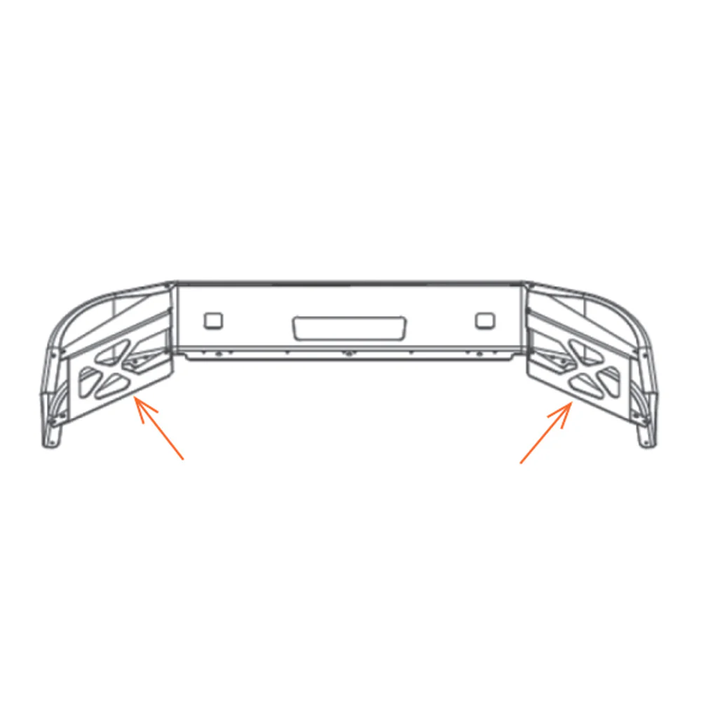 Bumper Brackets for Peterbilt 384 16" Setback Axle Bumpers