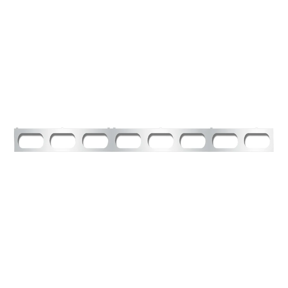 Bumper Light Bracket with Eight 6" Oval light cut outs