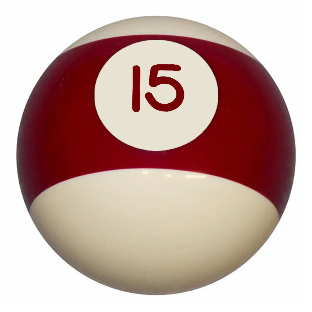 Burgundy 15 Striped Pool Ball Brake Knob