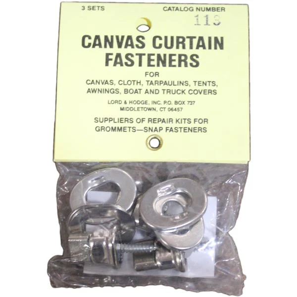 Canvas Curtain Fastener Set 3PK