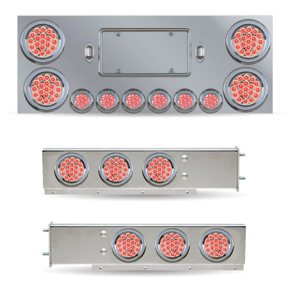 Center Panel and Rear Light Bar Combo Kit with Clear Lens
