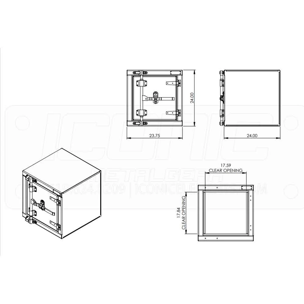 Checker 24" x 24" x 24" Cam Lock Toolbox - Image 2