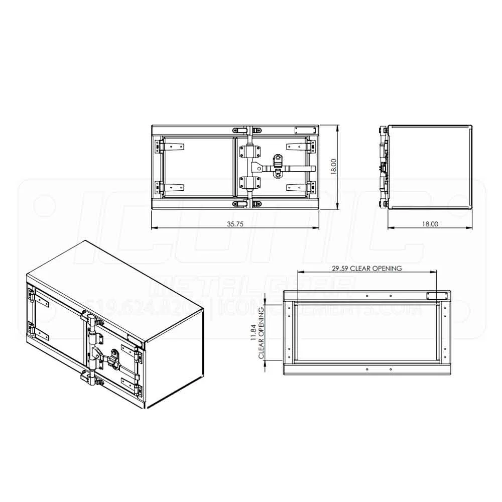 Checker 36" x 18" x 18" Cam Lock Toolbox - Image 2