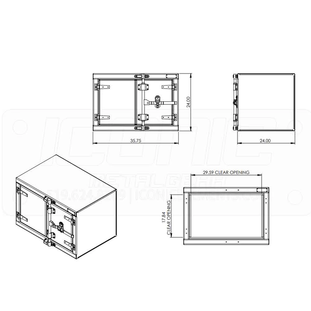 Checker 36" x 24" x 24" Cam Lock Toolbox - Image 2