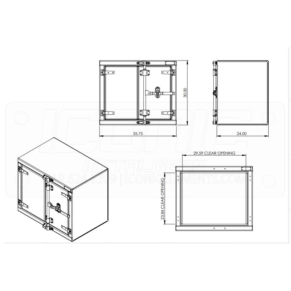 Checker 36" x 30" x 24" Cam Lock Toolbox - Image 2