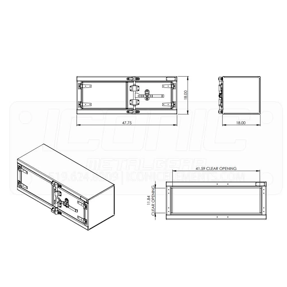 Checker 48" x 18" x 18" Cam Lock Toolbox - Image 2