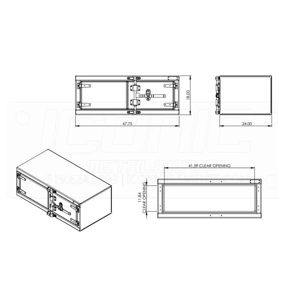 Checker 48" x 18" x 24" Cam Lock Toolbox - Image 2