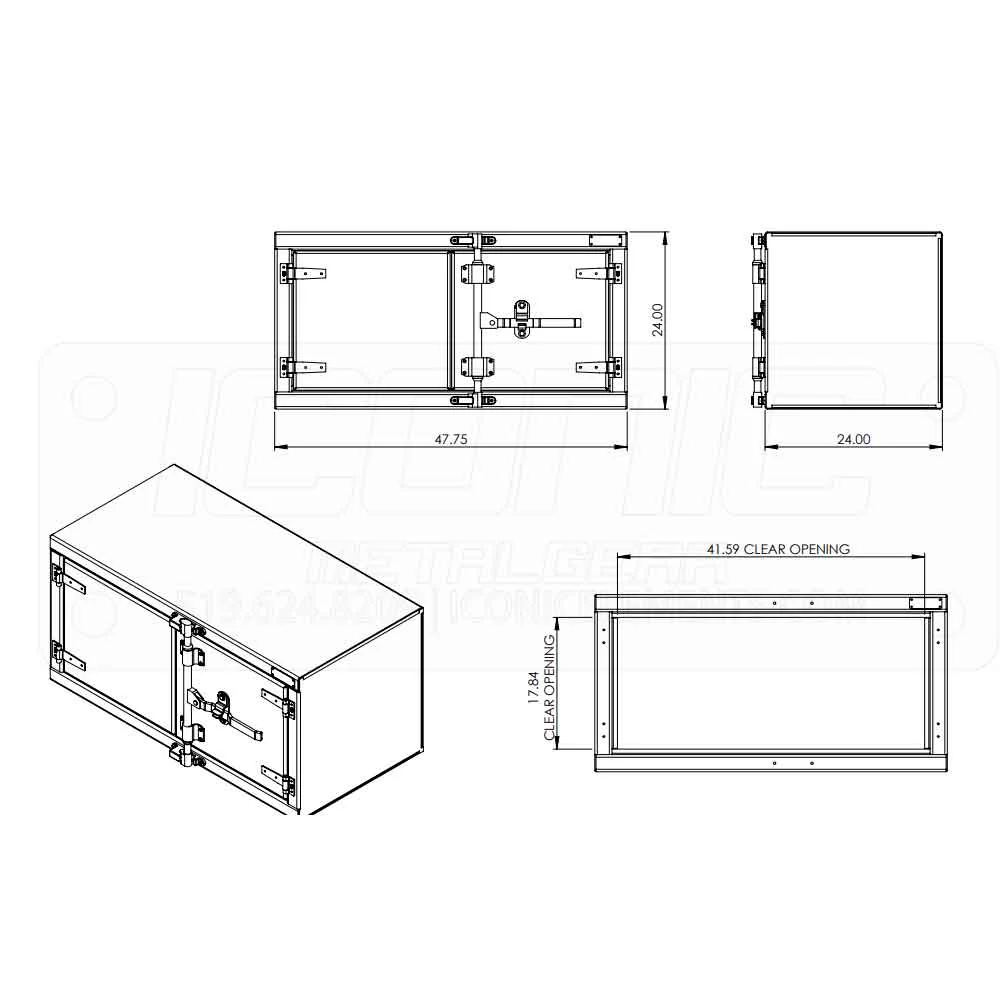Checker 48" x 24" x 24" Cam Lock Toolbox - Image 2