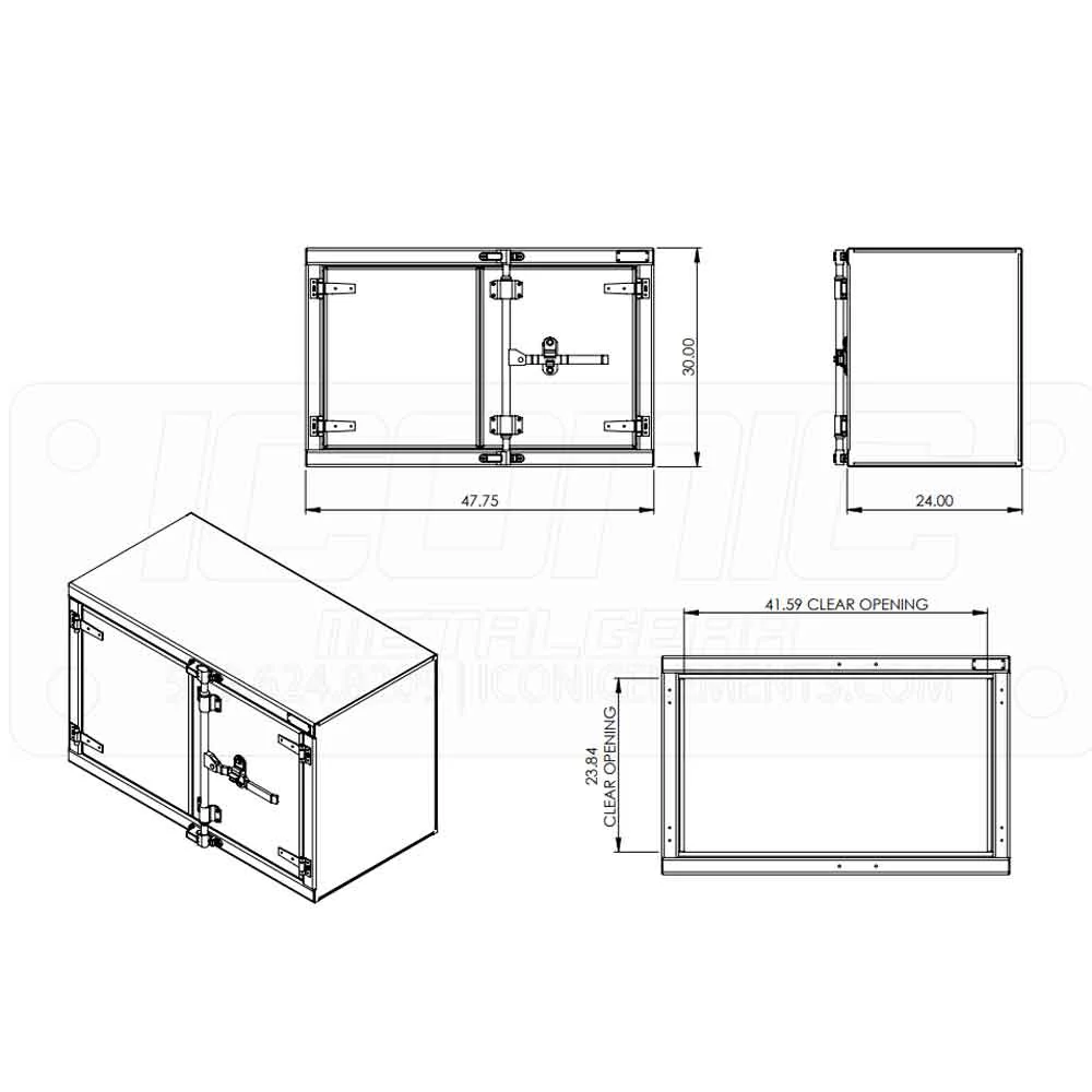 Checker 48" x 30" x 24" Cam Lock Toolbox - Image 2