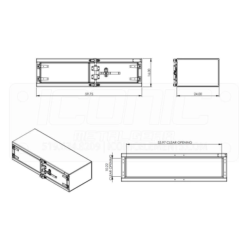 Checker 60" x 16" x 24" Cam Lock Toolbox - Image 2