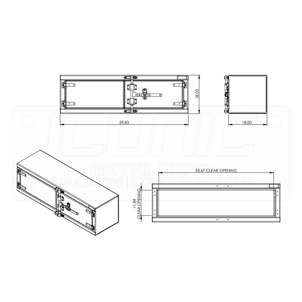 Checker 60" x 18" x 18" Cam Lock Toolbox - Image 2