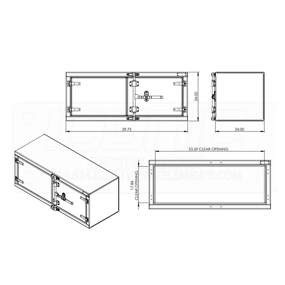 Checker 60" x 24" x 24" Cam Lock Toolbox - Image 2