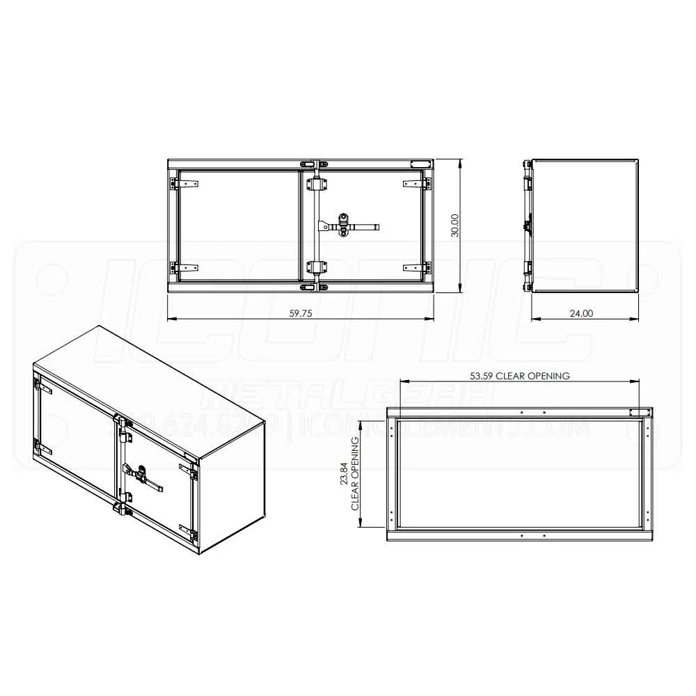 Checker 60" X 30" X 24" Cam Lock Toolbox - Image 2