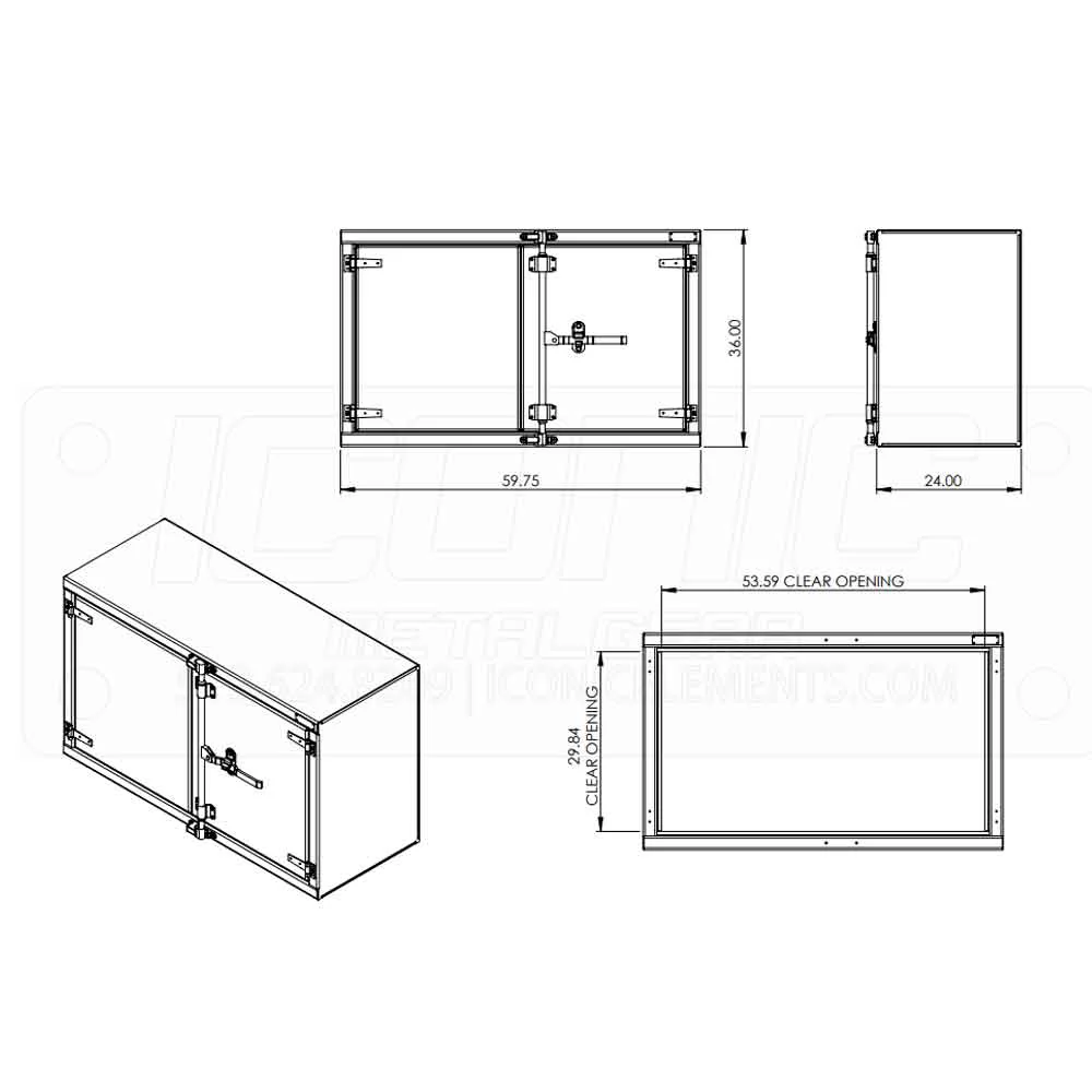 Checker 60" x 36" x 24" Cam Lock Toolbox - Image 2