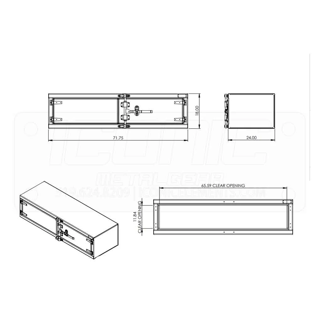 Checker 72" x 18" x 24" Cam Lock Toolbox - Image 2