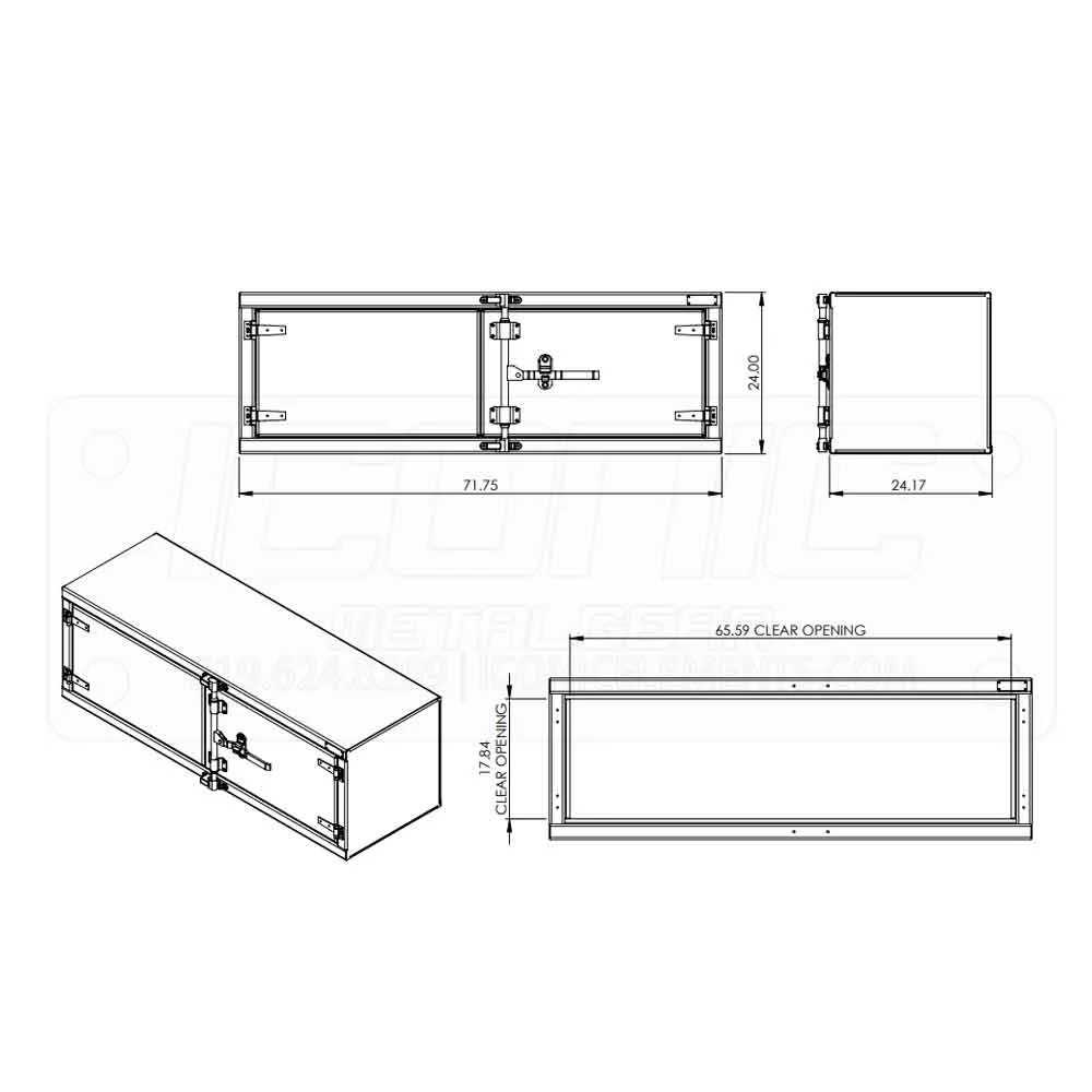 Checker 72" x 24" x 24" Cam Lock Toolbox - Image 2