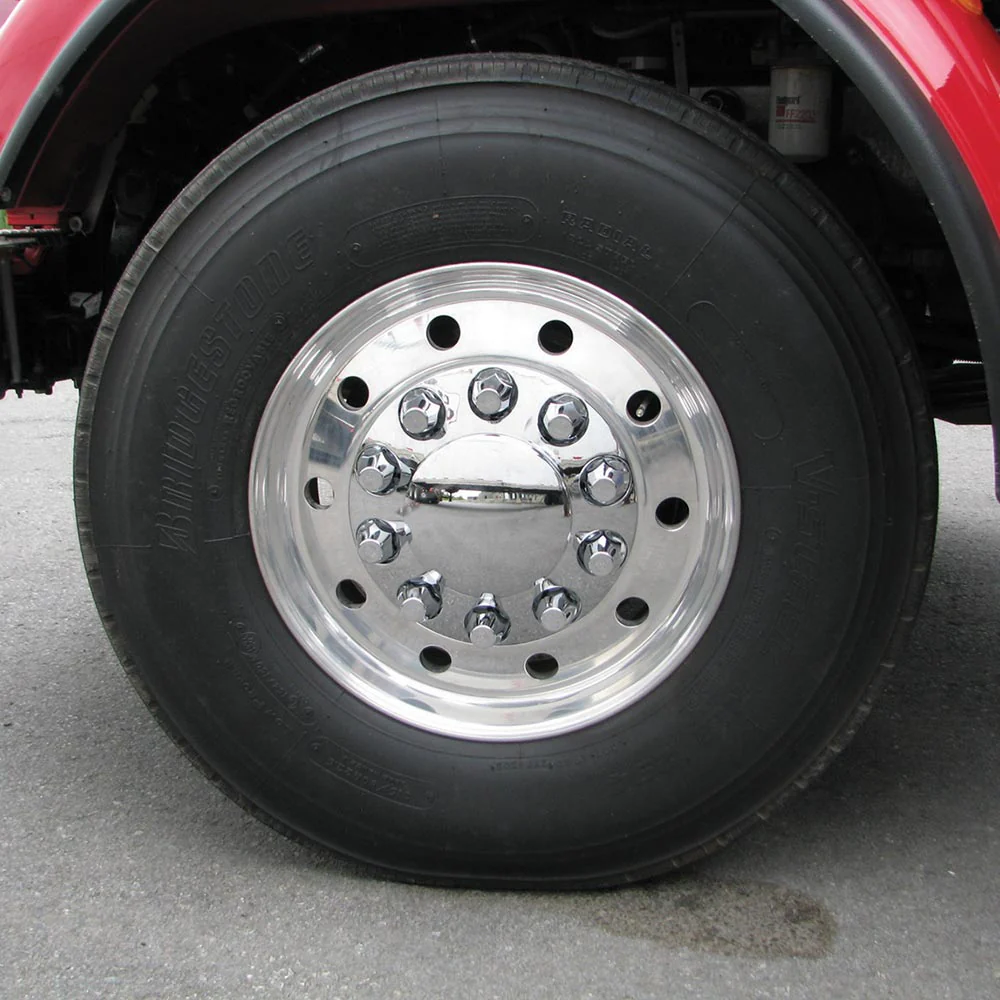 Chrome ABS Front Axle Cover with 33mm Nut Covers