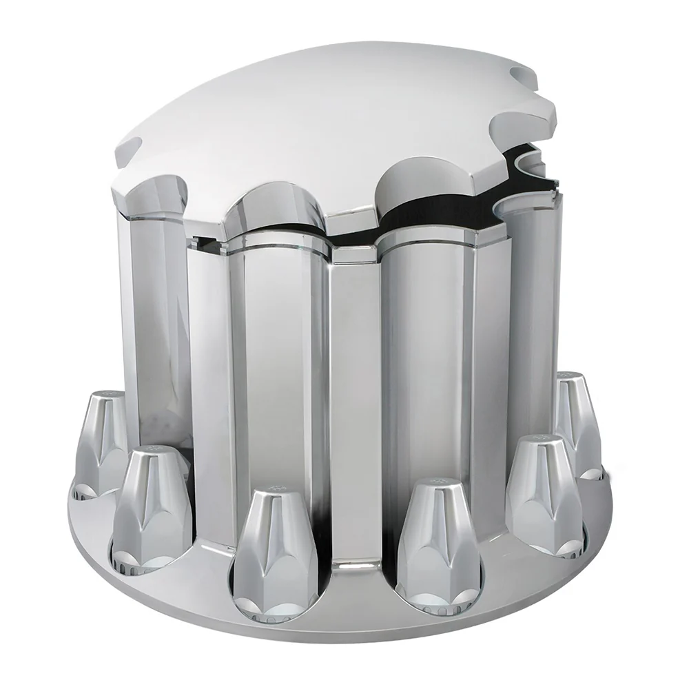 Chrome ABS Lock Tab Rear Axle Covers - Image 2
