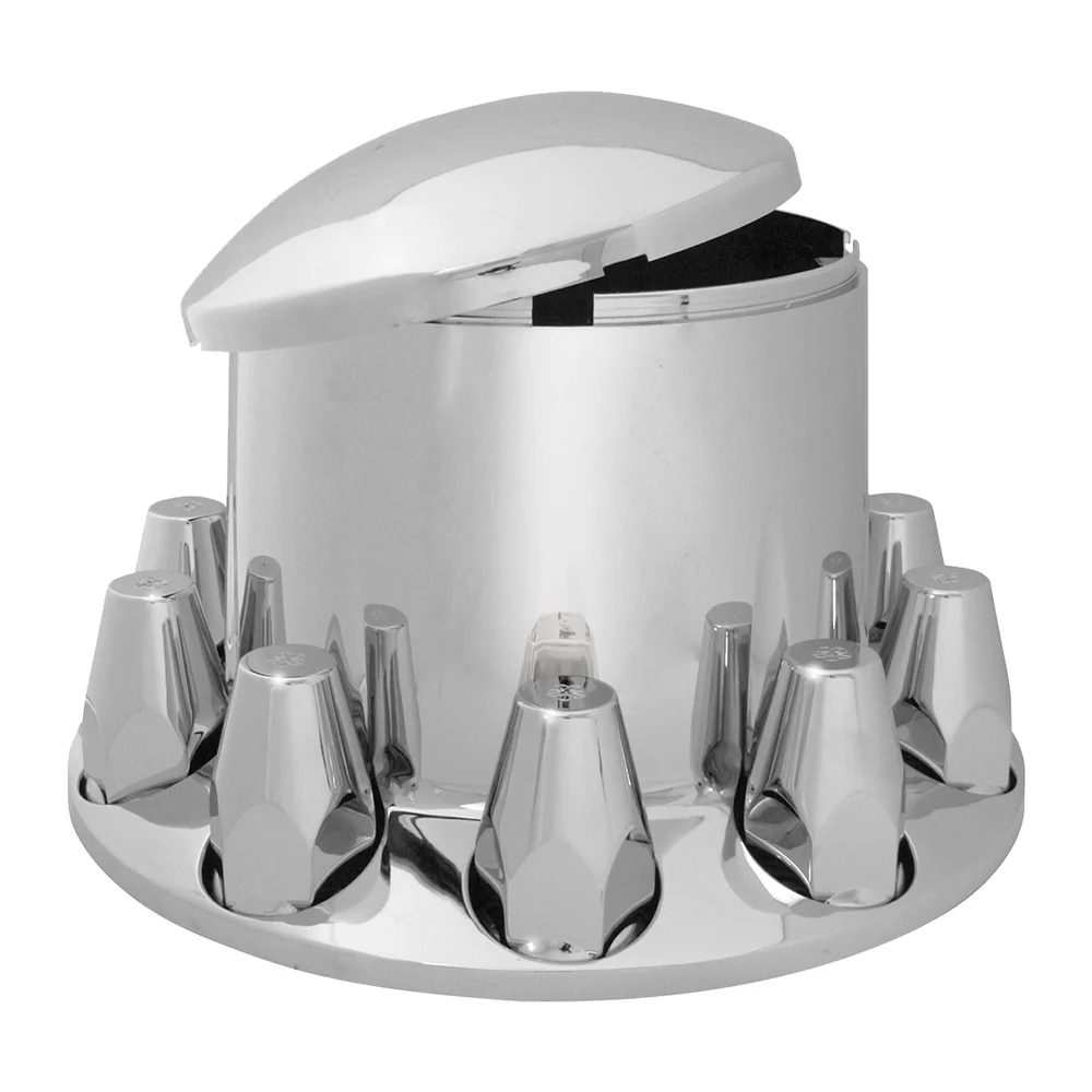 Chrome ABS Rear Axle Covers with 33mm Nut Covers - Image 4