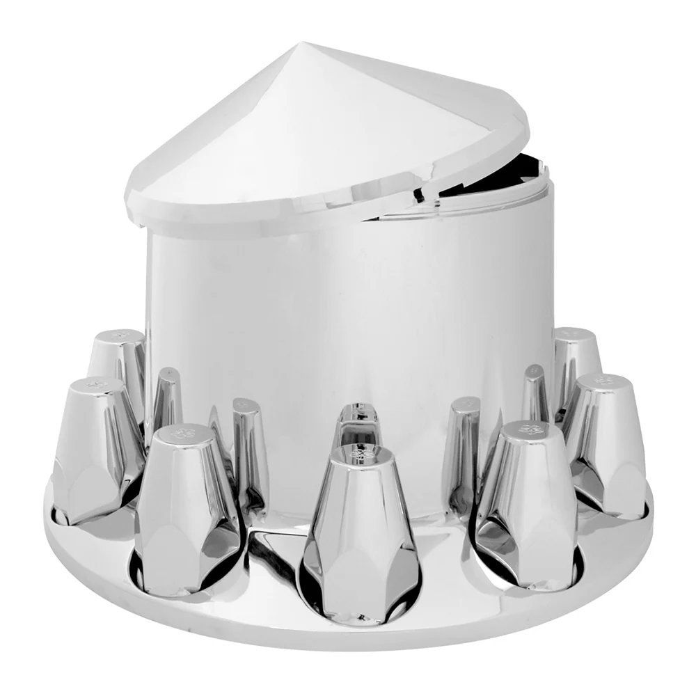 Chrome ABS Rear Axle Covers with 33mm Nut Covers - Image 5