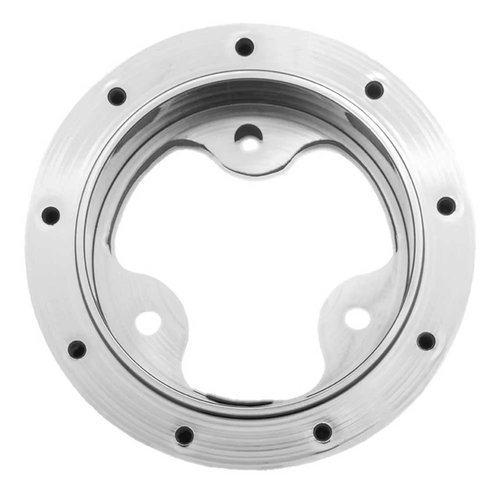 Chrome Aluminum 3-Bolt Hub Adapter for 9-Screw Steering Wheels - Image 4