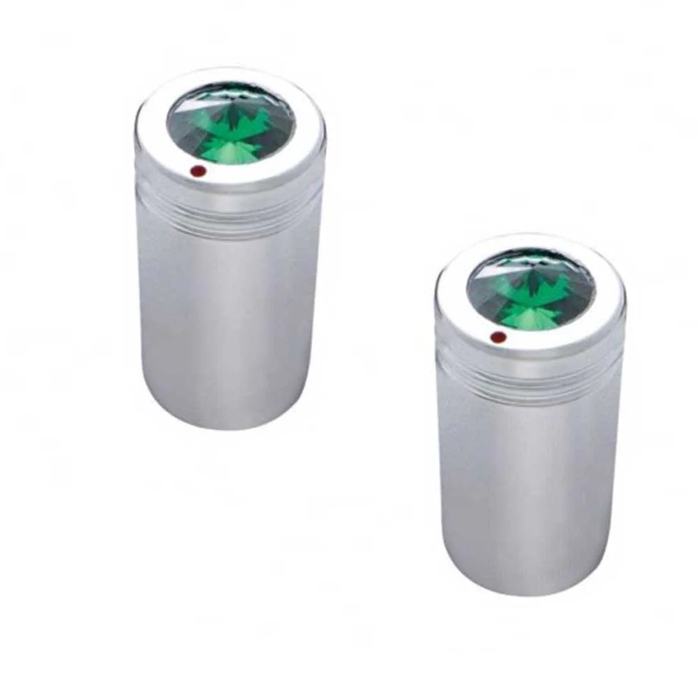 Chrome Aluminum CB Knob with Colored Crystal - 2 Pack - Image 2
