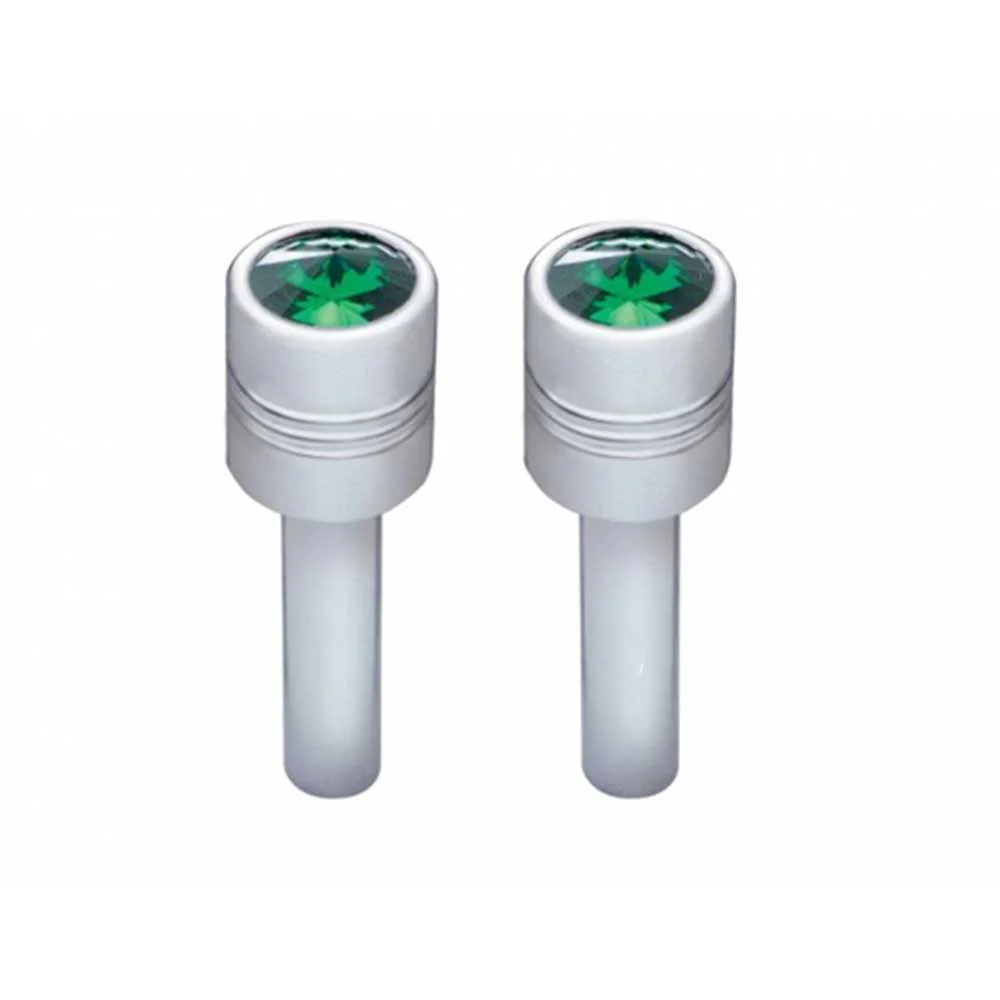 Chrome Aluminum Door Lock Knob with Color Crystal - 2 Pack - Image 11