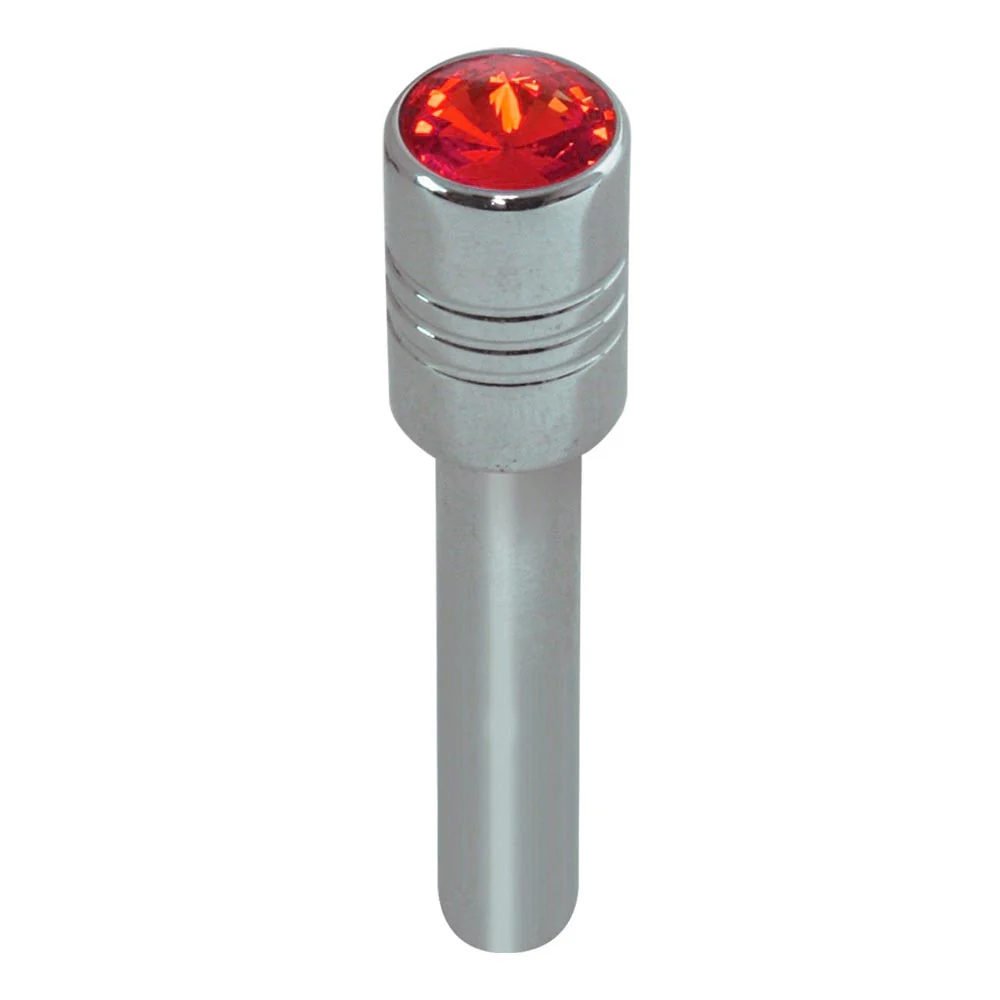 Chrome Aluminum Door Lock Knob with Jewel - Image 3