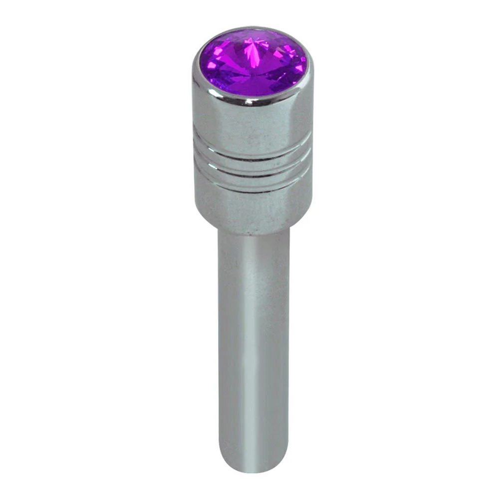 Chrome Aluminum Door Lock Knob with Jewel - Image 6