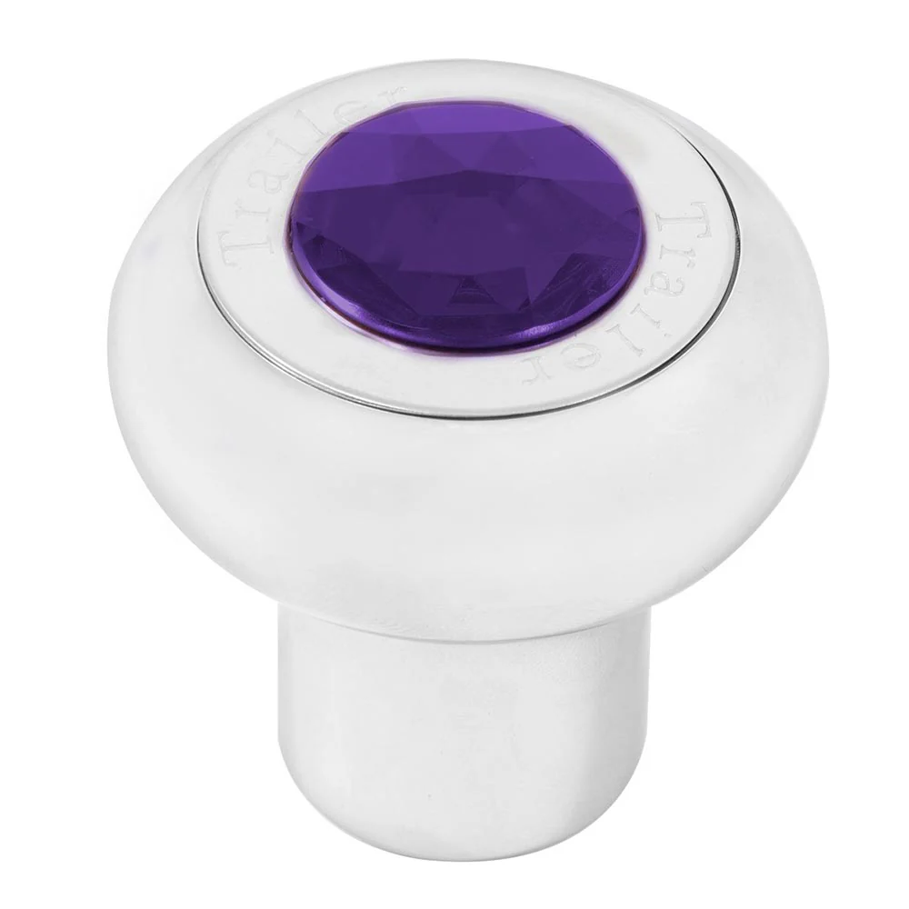 Chrome Aluminum Tractor/Trailer Air Valve Knob with Jewel - Thread On - Image 12