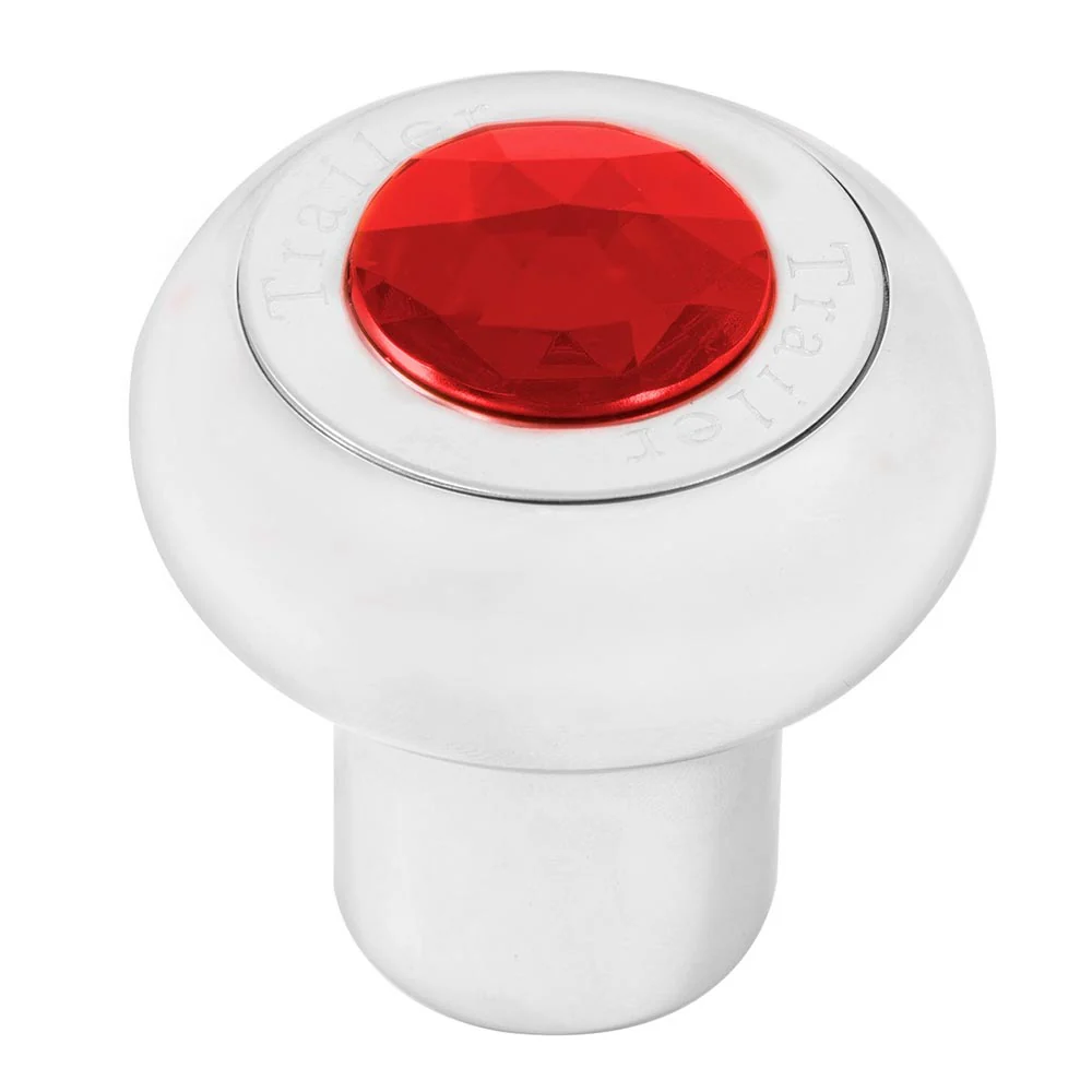 Chrome Aluminum Tractor/Trailer Air Valve Knob with Jewel - Thread On - Image 13