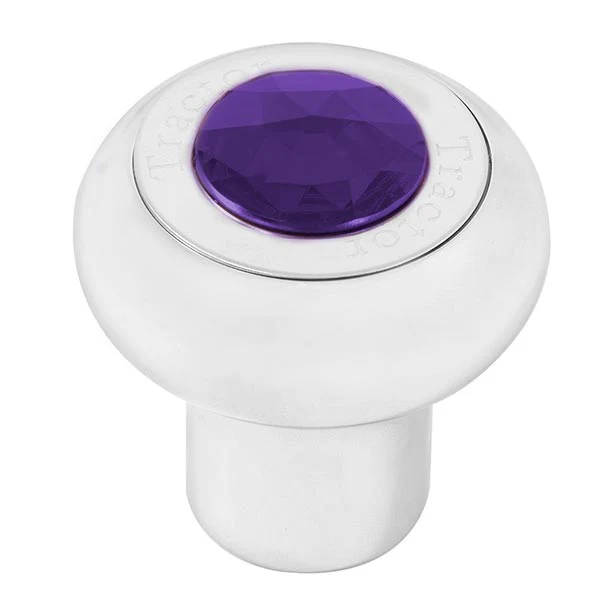 Chrome Aluminum Tractor/Trailer Air Valve Knob with Jewel - Thread On - Image 6