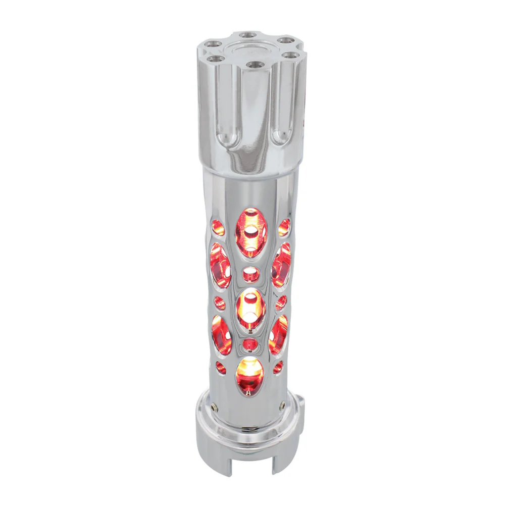 Chrome Austin Gun Cylinder Gearshift Knob with LED Lights