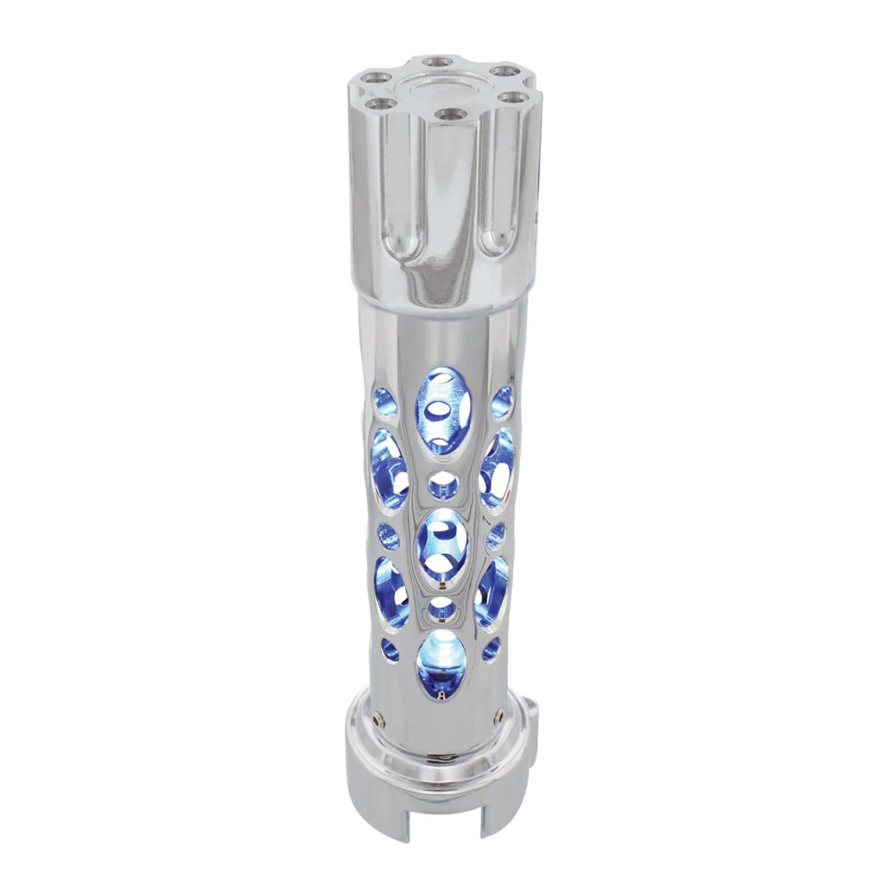 Chrome Austin Gun Cylinder Gearshift Knob with LED Lights - Image 2