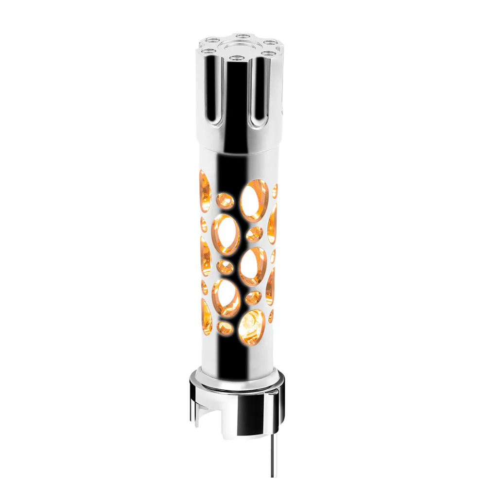 Chrome Austin Gun Cylinder Gearshift Knob with LED Lights - Image 7
