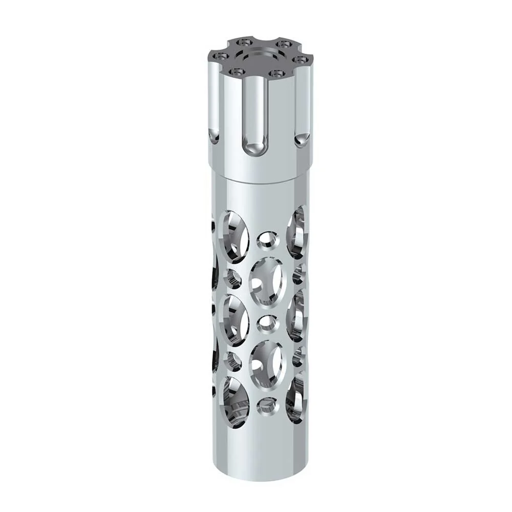 Chrome Austin Style Gun Cylinder Gearshift Knob - M30x3.5 Thread-On